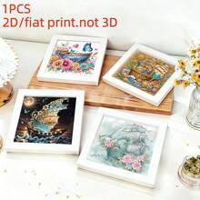 Bộ tranh đính kim cương 2D/phẳng, không khung, chủ đề thuyền buồm, làm từ vải không dệt với các viên kim cương pha lê, tranh trang trí tường cho phòng tắm, phòng ngủ, văn phòng, phòng khách. - Xem 4