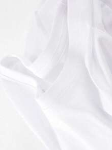 Camiseta blanca de manga corta con cuello redondo y corte regular, estilo casual para mujer. - Blanco - Ver 4