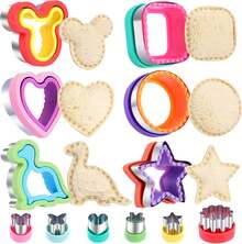 1pc Random  Piece Set Of Sandwich Cutting And Sealing Device Combination, Bread Demoulding Machine, Pancake Mold DIY Biscuit Cutter, Vegetable Slicer, Suitable For School Lunch Boxes And Bento Boxes, - 1 - View 8