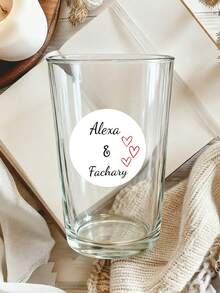 Customized Wedding Thank You Stickers, Waterproof Round Labels Printed With Couple's Names, Date And Eucalyptus Leaf Pattern, Suitable For Wedding Favors, Gift Bags, Boxes And Party Decorations - Multicolor - View 4