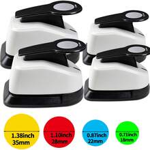 4pcs Circle Paper Hole Puncher Cutter Tool Set Daily Fashion Circle Shapes 1.38 Inch 3.5cm 1.1 Inch 2.8cm 0.87 Inch 2.2cm 0.71 Inch 1.8cm DIY Portable Suitable For Paper Crafts For Cardmaking For Scrapbooking For Journaling For Student - 4pcs Circle Cutter Paper Hole Punchers Set - View 3