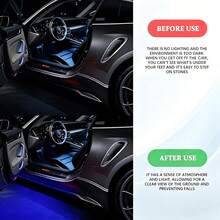KELEEL 2/4 Pcs LED Car Door Lights, USB Charging Automatic Door Opening Lights, Interior Projection Ambient Welcome Courtesy Light, Anti-Rear-End Light, Enhance Night Visibility And Safety, Gift For Drivers, Installation For Trailers Boats Rvs Suv - RGB - View 5