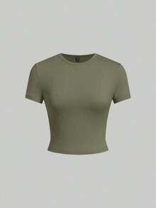 Conjunto de 5 camisetas de tirantes ajustadas de unicolor, sin mangas - Verde - Ver 6