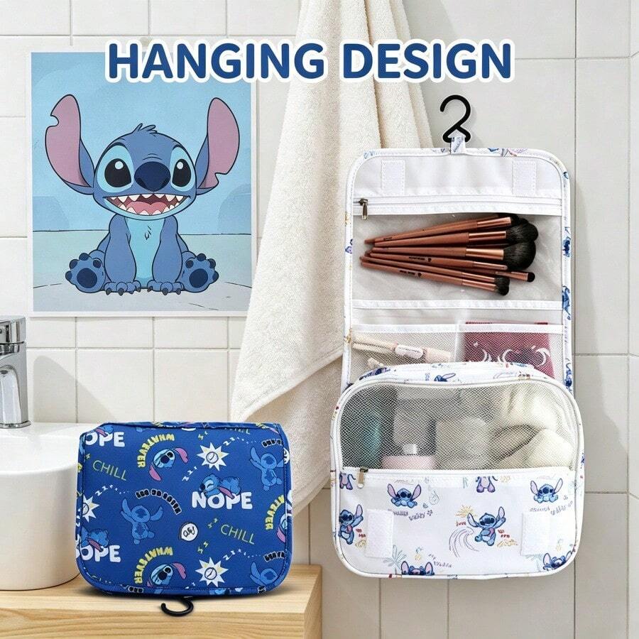 Túi đựng đồ vệ sinh cá nhân và trang điểm Disney Stitch - Một chiếc túi có khóa kéo rộng rãi, nhẹ và đa chức năng được thiết kế dành riêng cho phụ nữ. Lý tưởng để sắp xếp mỹ phẩm, đồ dùng vệ sinh cá nhân và các sản phẩm vệ sinh, kích thước hoàn hảo cho hành lý xách tay. - Nhiều màu - Xem 1