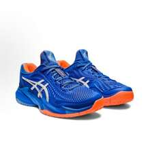 ASICS Court FF 3 Novak Synthetic Leather Comfortable And Versatile Low-Top Tennis Shoes For Men, Blue And Orange - 1041A361-960 - Xem 5