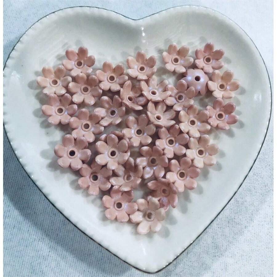 Iridescent Acrylic Flower 15mm Ref.28 (60 Units) - Ref 820 Pink - View 1