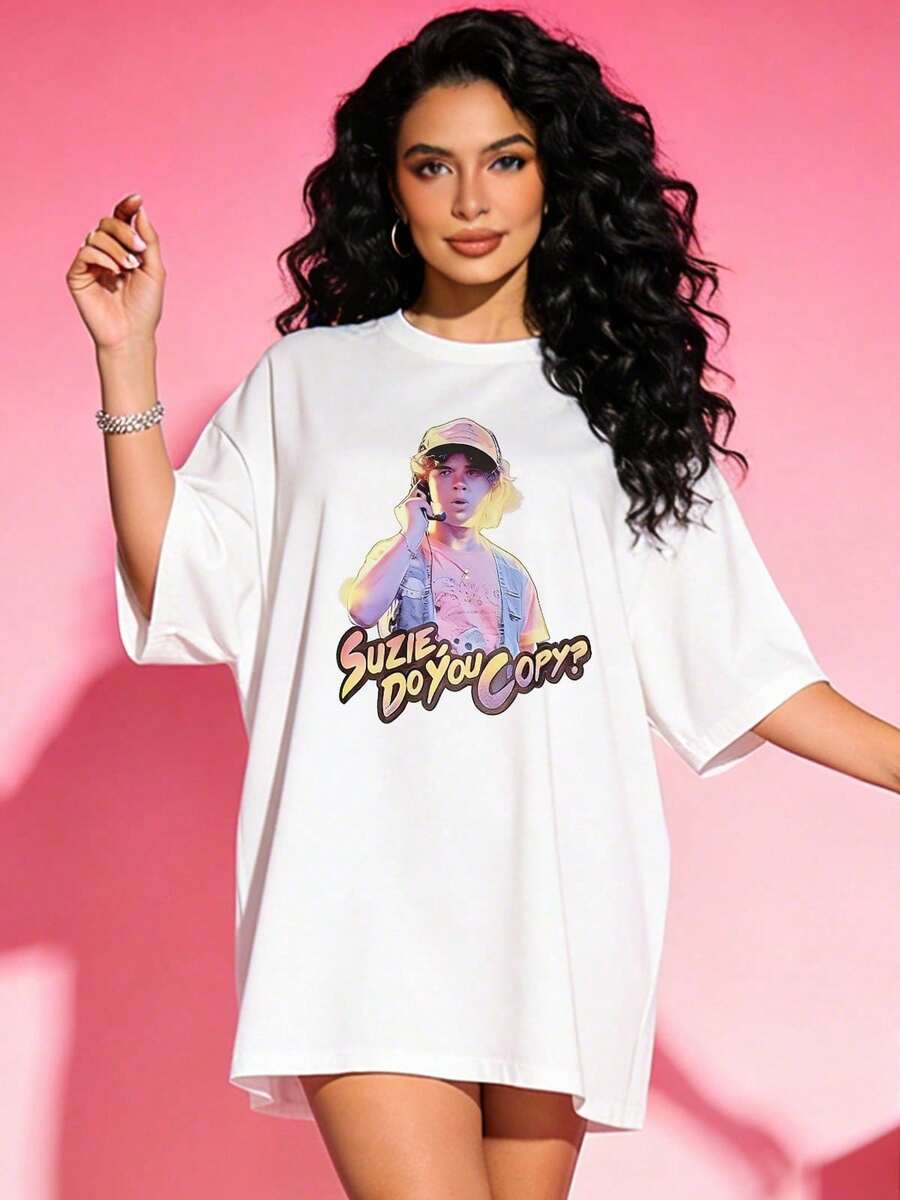 Camiseta de manga corta con cuello redondo suave y casual de verano para mujer, tops para salir, algodón, vintage, estilo callejero europeo y americano, casual deportivo, estilo unisex, estilo casual urbano, tops bonitos, Gen Z, curvas, ropa Y2K, camisetas divertidas, tops para damas, conjuntos de vacaciones para mujer, top lindo, camiseta gráfica, conjuntos de primavera, camisetas holgadas, ropa de calle retro, estilo de los 90, estilo de los 2000, subcultura, top negro, tops blancos, atuendo de fiesta de los 90. - Blanco - Ver 1