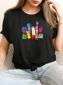 Día Nacional Digital, Día Digital, Día Mundial del Libro, Día Internacional de las Matemáticas, Profesor, Camiseta de Números - Negro - Ver 1