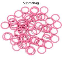 50pcs Iron Colored Closed Jump Rings, Macaroon Color Open Rings, Handmade Jewelry Accessories Flat Open Connectors, DIY Jewelry Making Linking Rings - Single-loop Opening - View 12