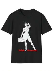 Camiseta unisex de manga corta, camiseta unisex Softstyle de Belinda Blumenthal, producida por Rocky Flintstone y Belinda Blinked.playeras hombre, spiderman, ,  mujer, romwe men, boho chic, maestras regalos, camiseta para mujer, conjuntos curvy para mu, y2k - Negro - Ver 6