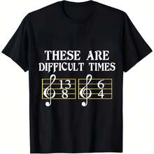 This Is A T-Shirt For Difficult Times, A Music T-Shirt. - Black - View 1