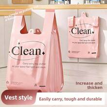Pink Printed Drawstring Trash Bags, Thick Large For Home, Kitchen & Office - Áo vest chữ màu hồng - Xem 3
