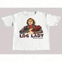 Camiseta de Hombre de la Serie  con Dise?o de la Dama del Tronco y los Picos Icónicos - Ropa Retro para Fanáticos de la Serie, Camiseta de Cuello Redondo Transpirable - Regalo Perfecto para - Blanco - Ver 2