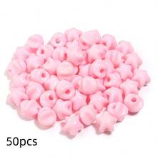 50pcs Colorful Pentagram Acrylic Beads, Large Hole Design, Suitable For DIY Bracelets, Necklaces, Shoe Decorations, Clothing Decorations, Phone Charms, Keychains, Handmade Crafts And Gift Decoration Accessories - Pentagram - View 9