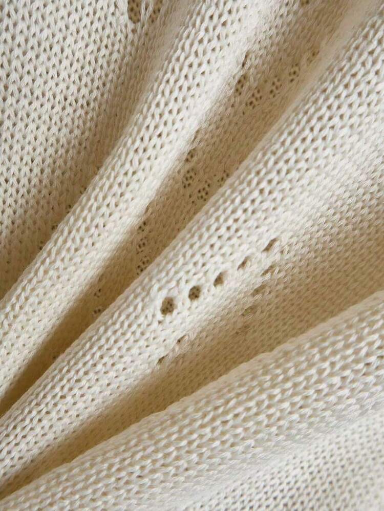 Ropa de punto casual de mujer de cuello en V sin mangas - Beis - Añade 4