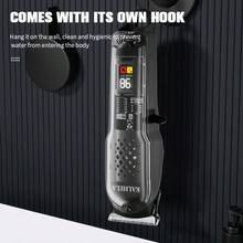 Men's Hair Clipper, Transparent Body Retro Oil Head Electric Hair Clipper, Professional Beard Trimmer With LCD Display Screen, High-Power Hair Beauty Machine, Father's Day Gift, Father's Day Gift - 黑色 - 查看 6
