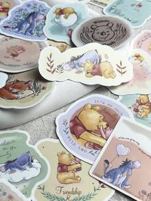 50PCS Disney Genuine Authorized Winnie The Pooh Sticker Fresh Elegant Style Art Interesting Holiday Gift Collection Decorative Scrapbook Phone Case Pencil Case Laptop Decal - 1 Set - View 4