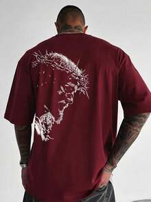 Zrgoth Men's Short Sleeve T-Shirt With Minimalist Dark Portrait Graphic Print, Casual And Versatile Design By K-GLORY JAVN - 波爾多 - 查看 2