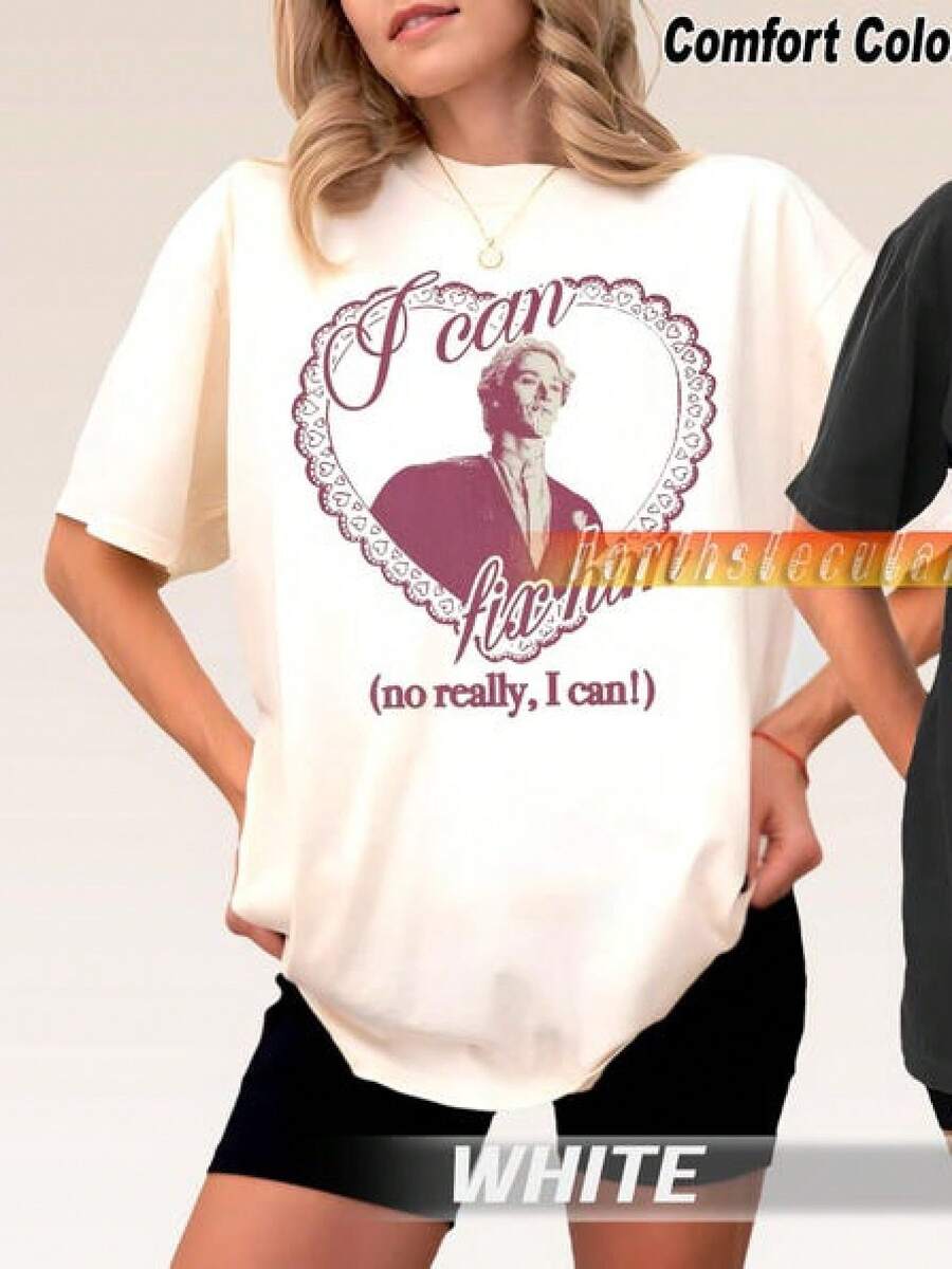 Funny Tom Blyth T-Shirt With The Phrase "But Dad, I Love Him", Unisex For Men And Women, 90s Style - 白色 - 查看 1