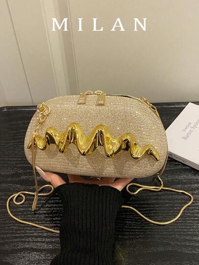 New Arrival Fashion Evening Bag, High-Quality Acrylic Clutch Purse, Chain Shoulder/Crossbody Bag