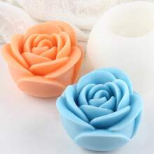 3D玫瑰花模具，小/中/大号玫瑰花模具，适用于蜡烛制作，硅胶玫瑰花造型蜡烛模具套装 - 适用于香薰蜡烛、石膏、花卉石膏、香石和手工皂制作 | 浪漫玫瑰装饰模具，DIY爱好者和情人节装饰的理想礼物 - 玫瑰花 - 查看 11