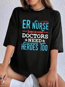 conjuntos de mujer2026Regalos para la Semana de Enfermeras de Emergencia Camiseta de Enfermera de Emergencia ER Trauma RN Heroes - Tops de Verano Ropa de Oficina para Mujer, Ropa de Vacaciones para Mujer - Negro - Ver 6
