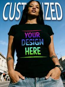 {Edición Conmemorativa del Día de la Madre} Camisa Elegante y Transpirable para Mujer - Diseño Personalizado con Cuello Redondo, 180 g/m², Lavable a Máquina, Cómoda Todo el Año.Elegante y Versátil.Material suave.Camiseta con estampado de animales. - Negro - Ver 6