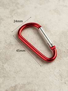 4PCS Carabiner Clip,Large Aluminum D Ring Shape Carabiner,With Keyring Keychain Hook,Hiking Accessories,Mini Carabiners,Keychains,Key Ring Accessories,Attached To The Backpack Car Accessories - Multicolor - View 5