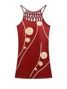 Women Maxi Dresses - Red Wine - View 5