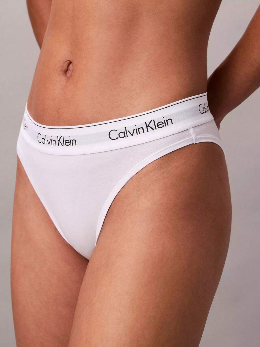 Calvin Klein Icon Cotton Modal Tanga QF8524 - White - View 1