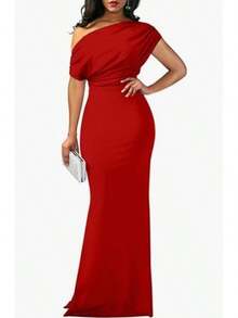 2026 Spring/Summer Women's Elegant Sleeveless Off-Shoulder Tight-Fitting Long Formal Party Dress Dresses For Women Summer Dresses For Women Vacation Outfits Women - 紅色 - 查看 12
