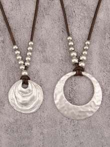 1 chiếc dây chuyền mặt dây chuyền hợp kim hình hoa sang trọng, dây chuyền choker phong cách Bohemian, dây chuyền thời trang đa năng dùng hàng ngày, quà tặng cho mẹ/bạn gái. - dây sáp - Xem 19