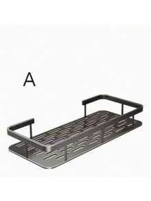 1 pieza Estantería de almacenamiento. Material de plástico, cesta de almacenamiento de cocina, negro clásico, dos estilos. Adecuado para baños, inodoros, duchas, cocinas, salas de estar, etc. - Negro - Ver 7