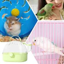 Bird Carrier Travel Cage, Small Pet Carrier Case, Portable Compact Design, Includes Water Bottle, Ideal for Outdoor Travel with Parakeets, 7.24x6.42x6.69 Inch, Sturdy Material - Verde - Ver 5