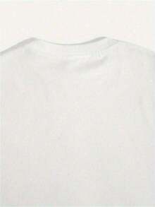 Camisetas de Mujer de Mezclilla y Perlas con Lazo, 100% Transpirables, Cuello Redondo Blanco, Casuales y Sencillas, Lavables a Máquina, Cómodas y Ajustadas para el Verano, Un Regalo para Familiares, Camiseta de Algodón - Blanco - Ver 7