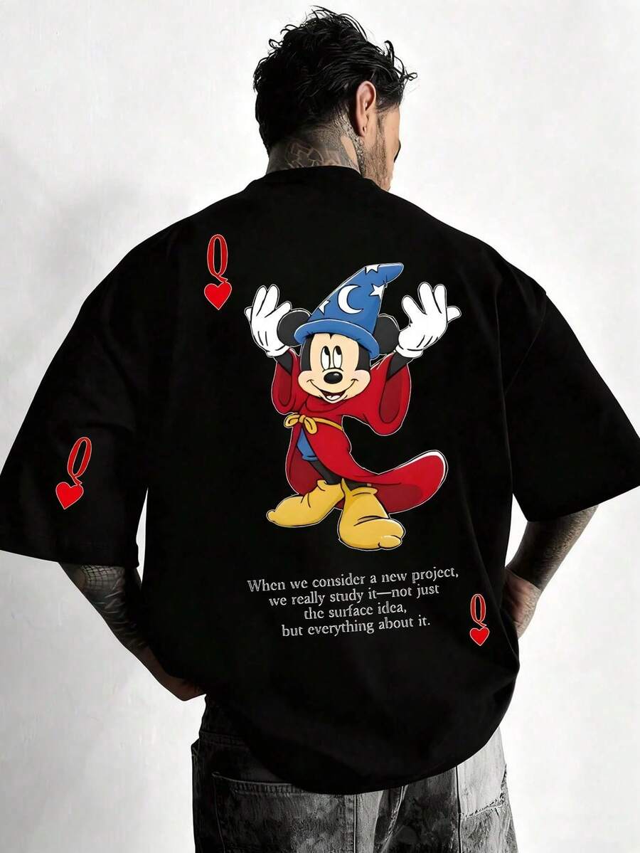 Disney Men's Casual Graphic T-Shirt Collection Featuring Beloved Characters From Classic Animated Series Such As Mickey Mouse, Buzz Lightyear, Lightning McQueen, And Toy Story. Each Crew-Neck Short-Sleeved Top Is Crafted From Soft, Breathable Cotton Fabric For Lasting Comfort All Day Long. With A Variety Of Unique Prints-Including Vintage Graphics, Quote-Based Designs, And Iconic Character Art-These Shirts Are Perfect For Disney Fans And Lovers Of Casual Style. Easily Paired With Jeans, Cargo Pants, Or Shorts For Everyday Wear, Weekend Getaways, Or Relaxed Gatherings, They Offer A Timeless, Versatile Addition To Any Wardrobe. - màu đen - Xem 1