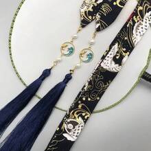Tocado de lazo de adorno para el cabello, cinta de accesorios Hanfu originales, banda para el cabello antigua, banda para el cabello de súper Hada, banda para el cabello hanfu, regalo de vacaciones C0DK - H - Ver 1