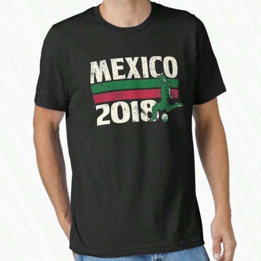 Extra Large T-Shirt For Fans Of The Mexican Soccer Team 2018 - Black 10 - View 1