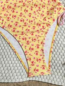 Swim Mod 1 pieza Traje de baño de una sola pieza con estampado tropical colorido para mujer - Multicolor 3 - Ver 4