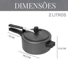 Panela Pressão 2 Litros Grafite - Visão 6