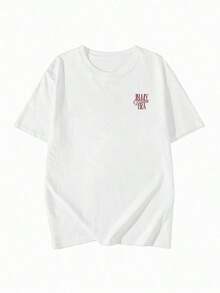 Camisetas manga corta mujer crew neck 100% Cotton T-shirt Camiseta de manga corta con estampado de eslogan "My Bride Era" de estilo retro para mujer, camiseta holgada con estampado estético para despedida de soltera, top casual de cuello redondo adecuado para bodas, fiestas nupciales, vacaciones de verano, uso diario, regalo nupcial en blanco - Blanco - Ver 3