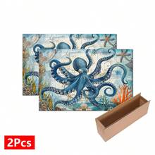 1pc Octopus Pattern Printed Absorbent Dish Drying Mat, Espresso Machine Countertop Absorbent Mat, Sink Drain Mat, Soft Faucet Absorbent Mat, Sink Cup Mat, Home & Kitchen, Bathroom Accessories - Multicolor - View 15