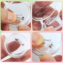 12 Pcs Badge Making Kit,  Clear Button Pin Badges Kit Acrylic Design, For DIY Crafts Gifts Party For Students Craft Activities At Home School Office Use - Transparent - View 6
