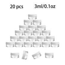 20pcs Round Plastic Cosmetic Containers With Lids, Suitable For Creams, Lotions, Samples, 3/5/10/15/20ml (White Lids) - White - View 14