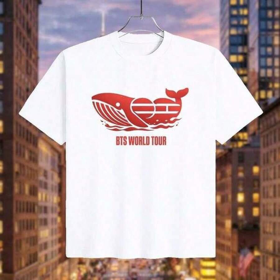 1 pieza de camiseta de algodón para mujer con diseño gráfico de la gira mundial de Arirang - Diseñcon una sensación ligera y aireada y un estampado vibrante del famoso grupo de ídolos coreanos - Regalo perfecto para fans del en cumpleaños y días festivos - 180g% algodón. - Negro - Ver 1