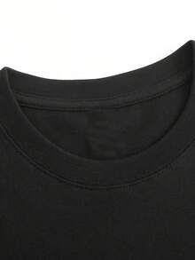 Camiseta de Mujer - Estilo Veraniego Vibrante - Camiseta de Manga Corta para Mujer - Diseño Único con Estampado de Anime, Fácil de Limpiar, Perfecta para Looks Casuales y Deportivos, Tela de Algodón de Alta Calidad, Adecuada para Todas las Temporadas, Múltiples Colores y Tallas Disponibles, Ideal para Fiestas y Salidas - Tops para Mujer - Negro - Ver 5
