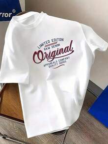 Camiseta para hombre de talla grande 100 % algodón, edición limitada, estilo original de mezclilla cruda, cuello redondo, manga corta, producida por Quality Apparel Company, camiseta cómoda y casual d - Blanco - Ver 1