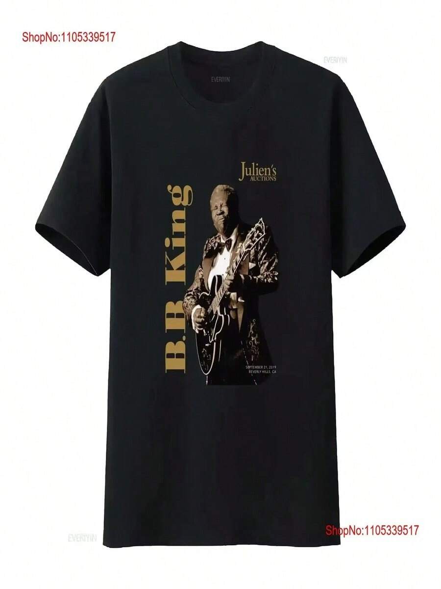 Camiseta de BB King Legends Live, tallas S-4XL, regalo EE562, estilo urbano retro y versátil, tejido ligeramente suave, transpirable y cómodo. - Negro - Ver 1