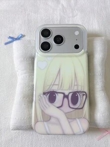 1 chiếc ốp lưng điện thoại họa tiết hoạt hình mắt to dễ thương, kiểu dáng Lolita thời trang đáng yêu, phù hợp với 17/ 17 Pro Max/ 16 Pro Max/ 15 Pro/ 14/ 13/12/11, món quà tuyệt vời cho gia đình/bạn bè/chị em gái/bạn gái. - trắng - Xem 1