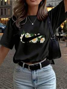 Women T-Shirts - Black - View 1
